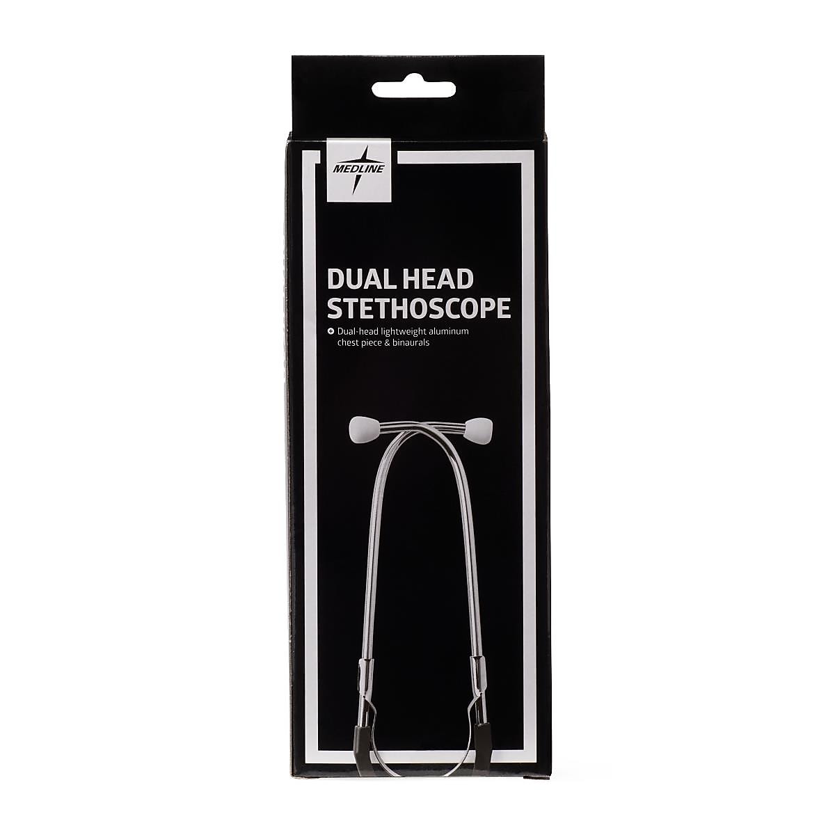 Medline Dual Head Stethoscope, Black (MDS926201)