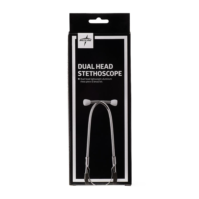 Medline Dual Head Stethoscope, Black (MDS926201)