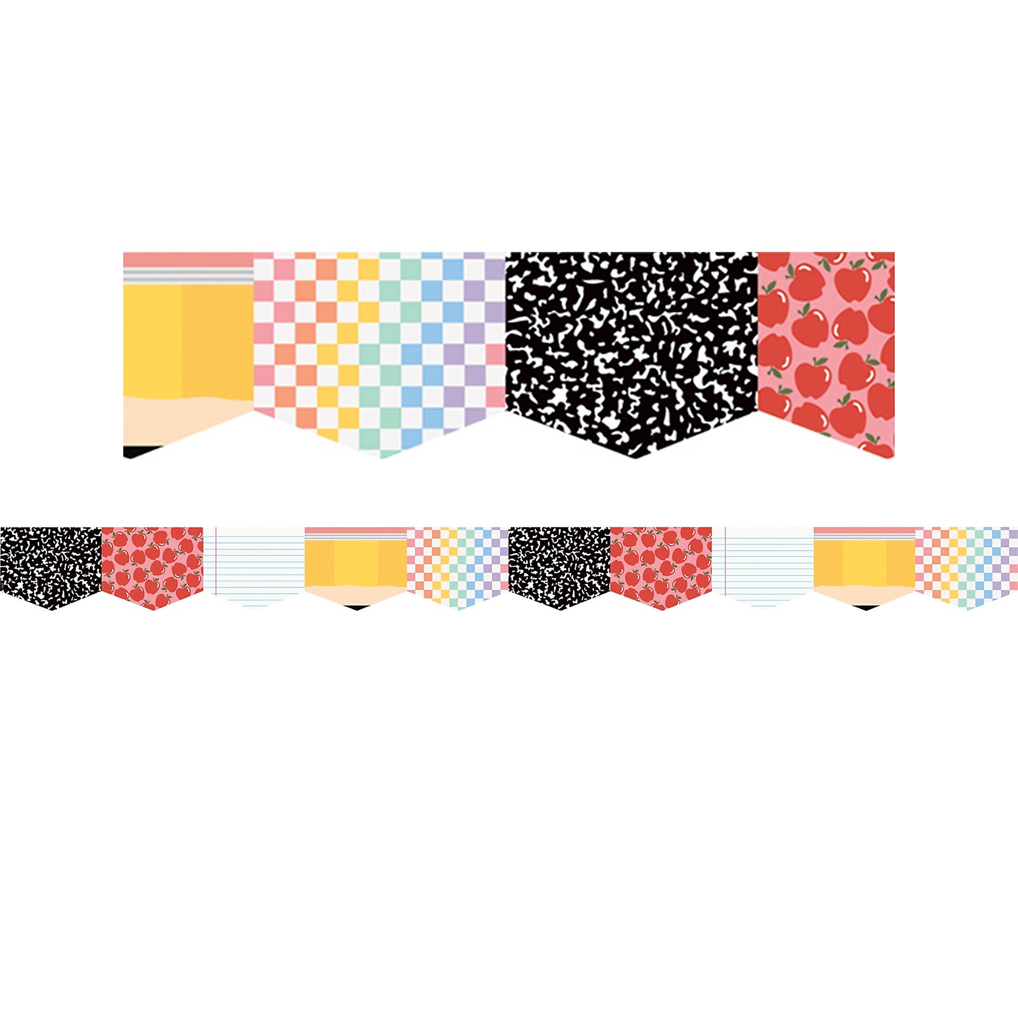 Teacher Created Resources Die-Cut Border Trim, 2.75" x 2.92', Cool for School, 12/Pack, 6 Packs/Bundle (TCR9312-6)