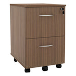 Alera® Valencia Series Mobile File/File Pedestal, 15.38w x 20d x 26.63h, Modern Walnut