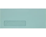 LUX Moistenable Glue #10 Window Envelope, 4 1/2" x 9 1/2", Pastel Blue, 50/Pack (11816-50)