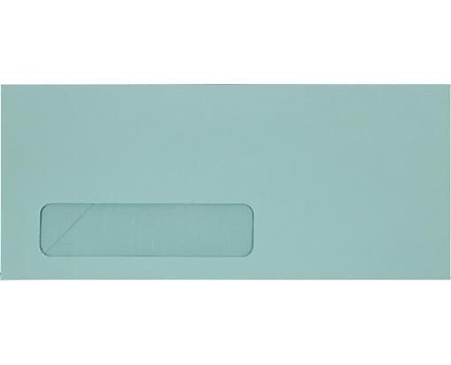 LUX Moistenable Glue #10 Window Envelope, 4 1/2" x 9 1/2", Pastel Blue, 50/Pack (11816-50)