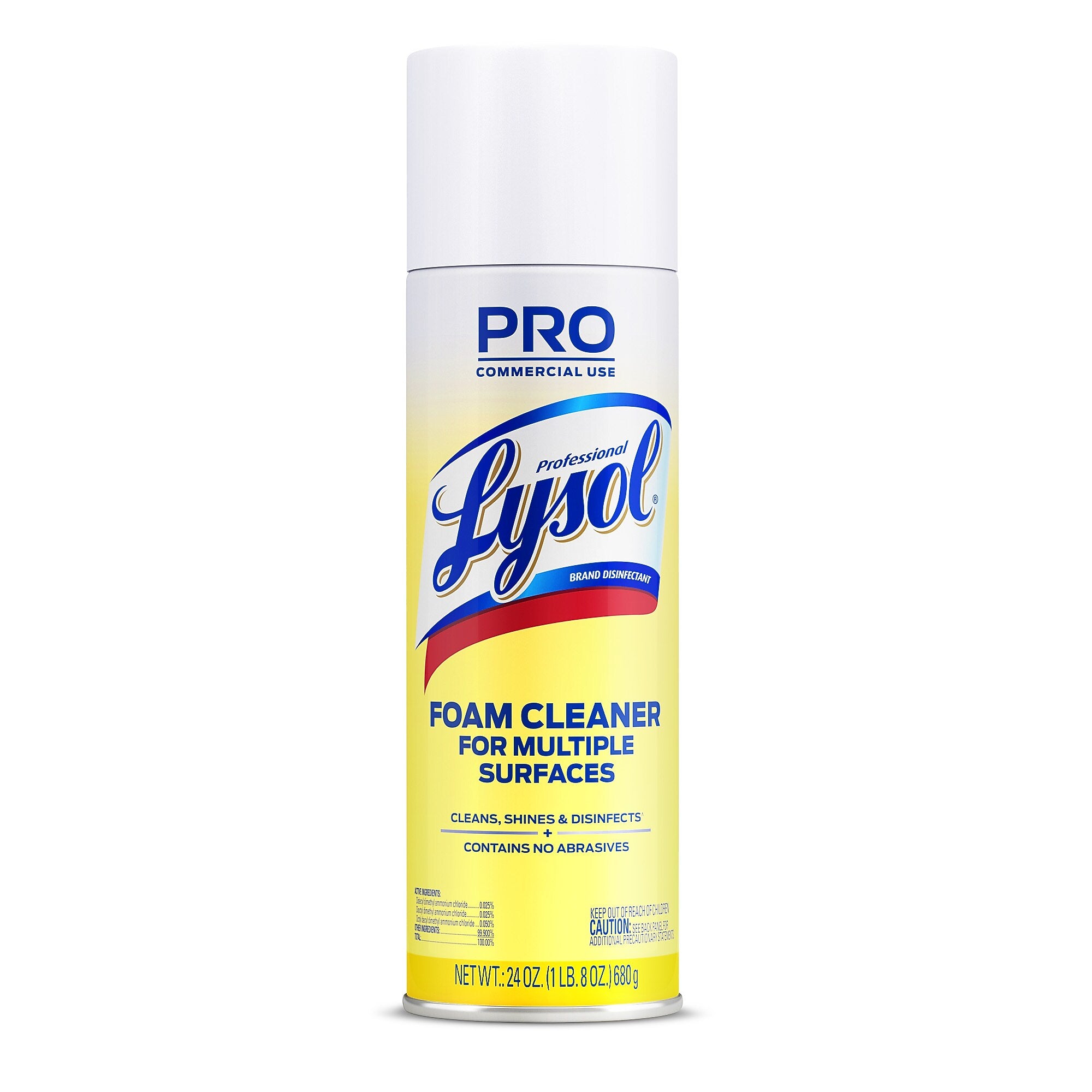 Lysol Professional Foam Cleaner for Multiple Surfaces, Fresh Clean, 24 Oz., 12/Carton (3624102775CT)