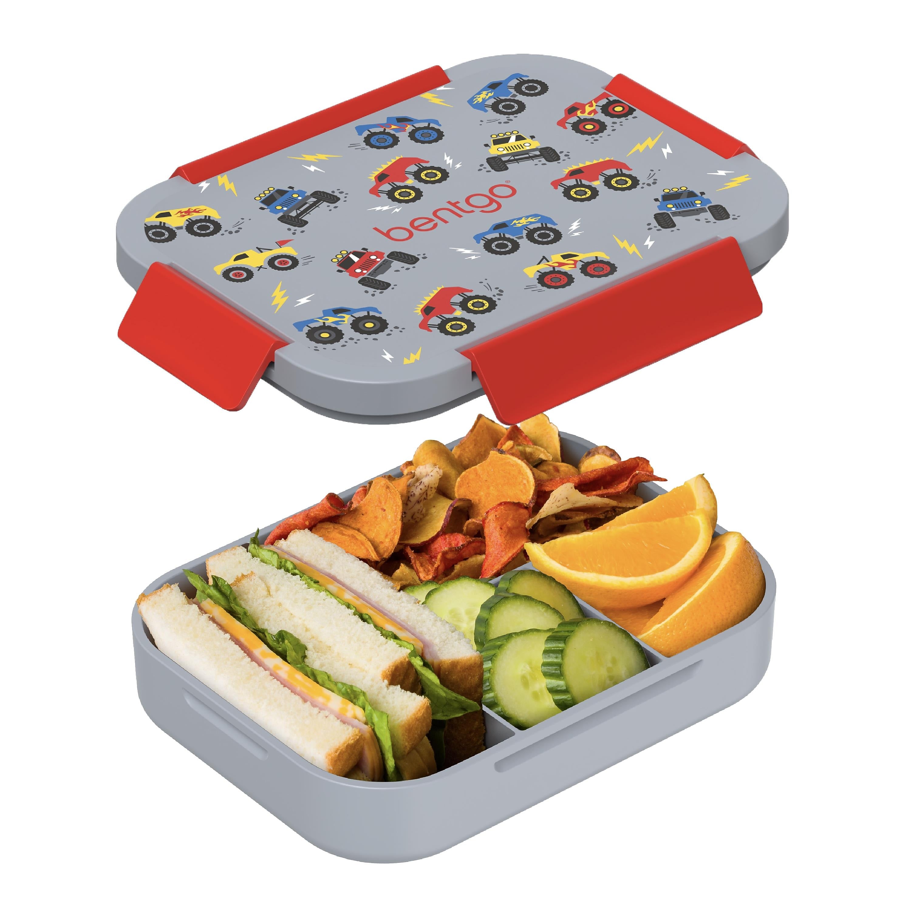 bentgo Snap & Go Kids Bento Box, Trucks, 33.6 oz. (BGKDBOX-TKS)