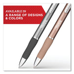 Sharpie® S-Gel™ S-Gel Premium Metal Barrel Gel Pen, Retractable, Medium 0.7 mm, Black Ink, Gun Metal Gray Barrel, Dozen