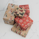 JAM Paper Christmas Wrapping Paper, 25 Sq. ft. x 30", Kids Kraft Christmas Set, 5 Rolls/Pack (165K5KRKID)
