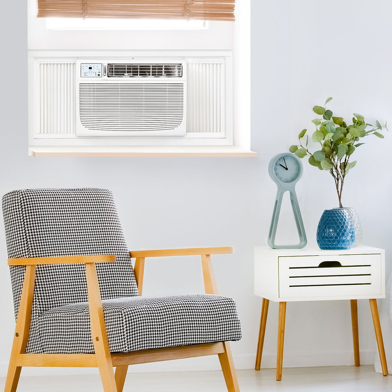 Keystone 25,000/24,700 BTU 230V Window/Wall Air Conditioner with Follow Me LCD Remote Control, White (KSTAW25C)