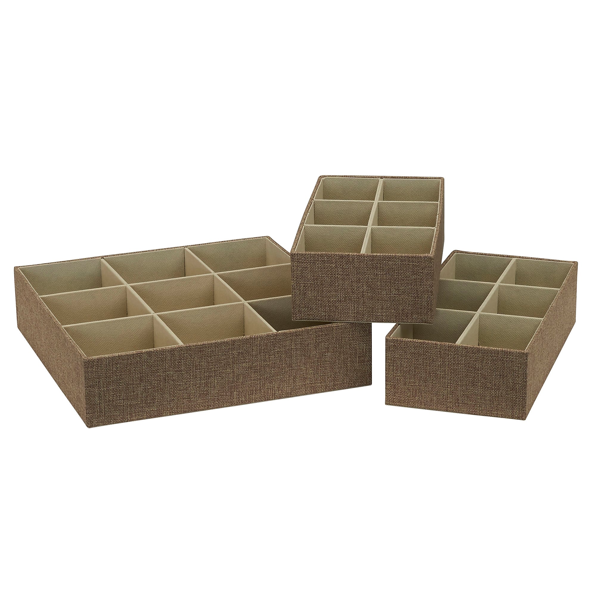 Household Essentials Drawer Organizers, Latte, 3/Pack (754-1)