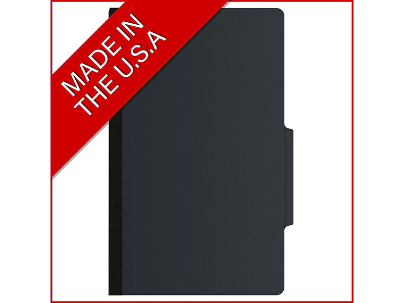 Medical Arts Press Pressboard Classification Folder, 1 Divider, 2" Expansion, Legal Size, Black, 10/Box (DV-T52-14-3BLK)