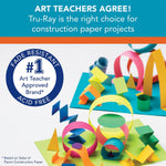 Tru-Ray 12" x 18" Construction Paper, Lively Lemon, 50 Sheets/Pack, 3 Packs/Bundle (PAC103403-3)