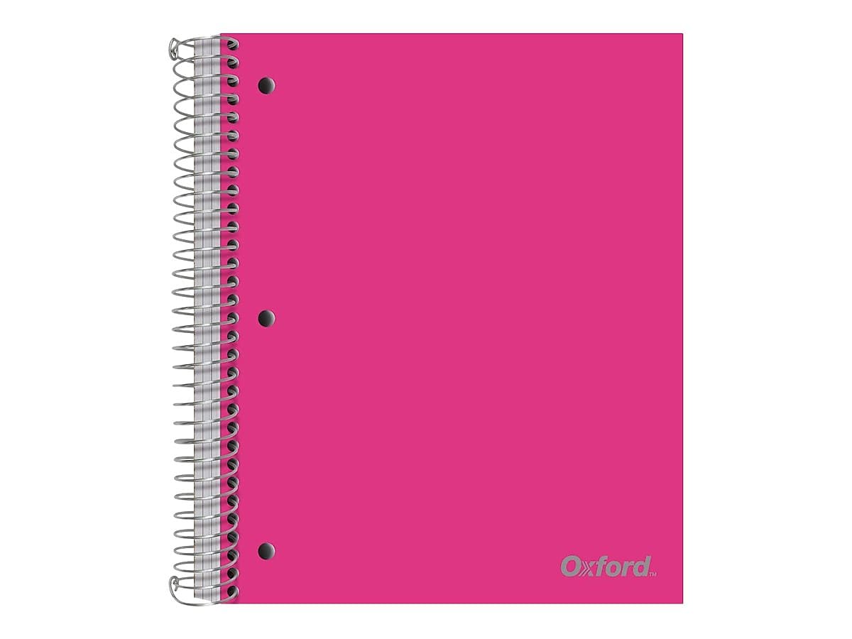 Oxford 3-Subject Notebooks, 8.5" x 11", College Ruled, 150 Sheets, Assorted Colors (10586)
