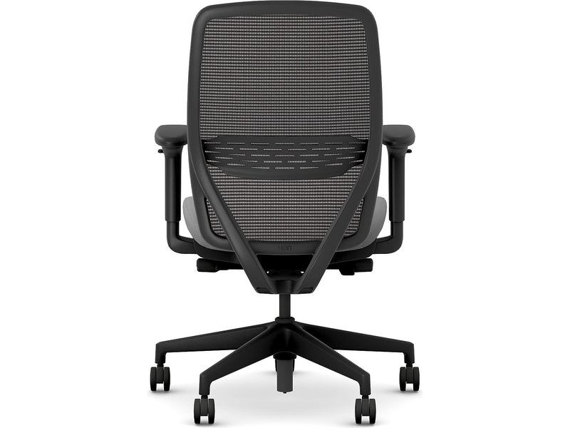 HON Nucleus Fabric/Mesh Swivel Task Chair, Frost/Black (HNR1KD.Y2.STC.A.H.IM.CU22.BL.SB.T)