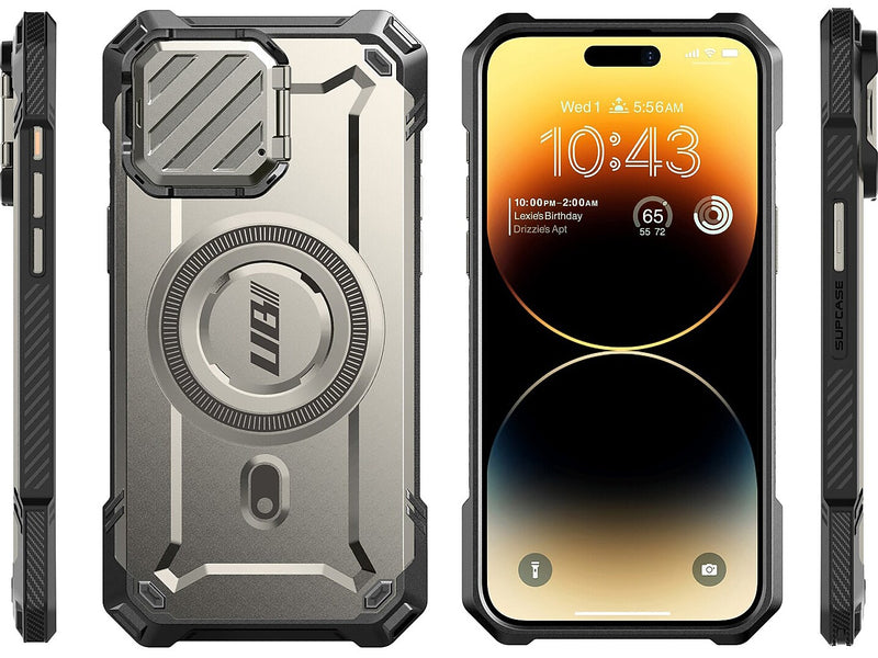 SUPCASE Unicorn Beetle MAG XT MagSafe Rugged Case for iPhone 15 Pro Max, Shock-Absorbing, Titan Gray