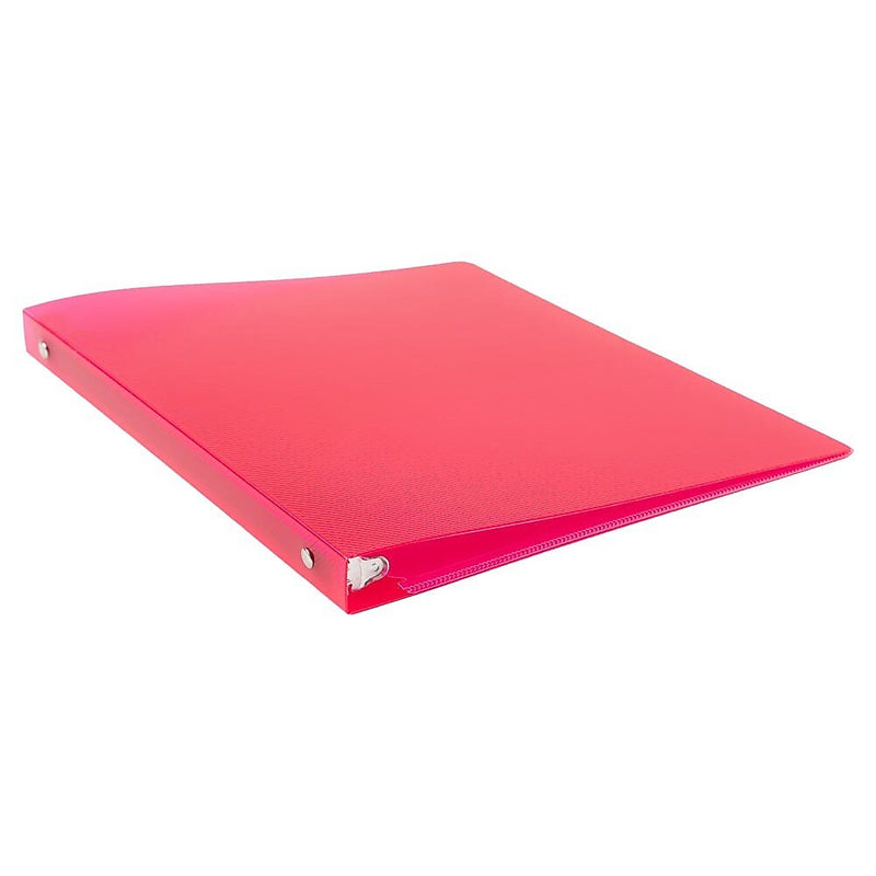 JAM Paper 1/2" 3-Ring Flexible Poly Binder, Fuchsia Pink (PB75237FU)