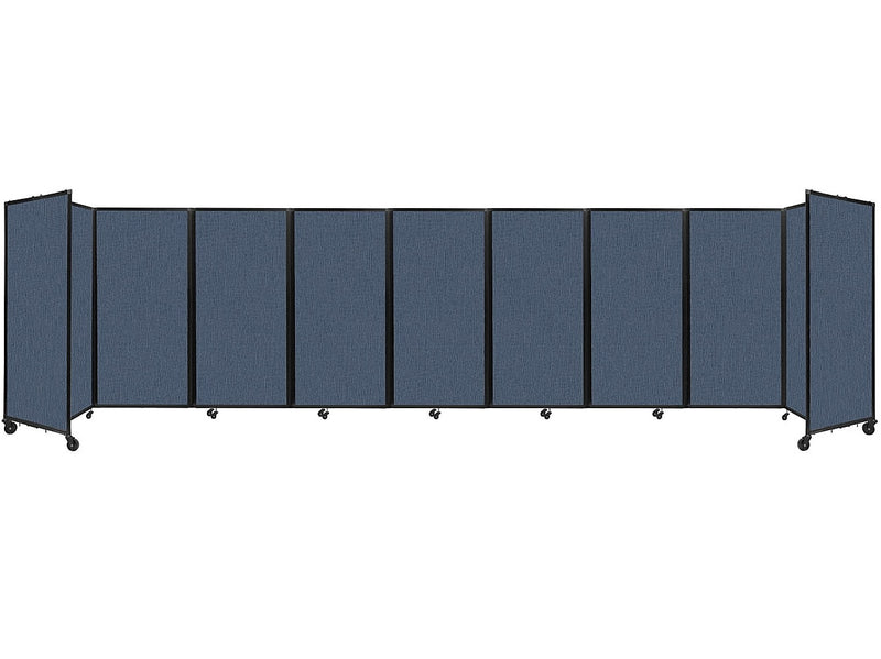 Versare The Room Divider 360 Freestanding Folding Portable Partition, 72"H x 300"W, Ocean Fabric (1172915)