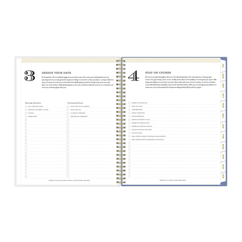 2025-2026 Day Designer for Blue Sky Flutter 8.5" x 11" Academic Year Weekly & Monthly Planner, Plastic Cover (136685-A26)