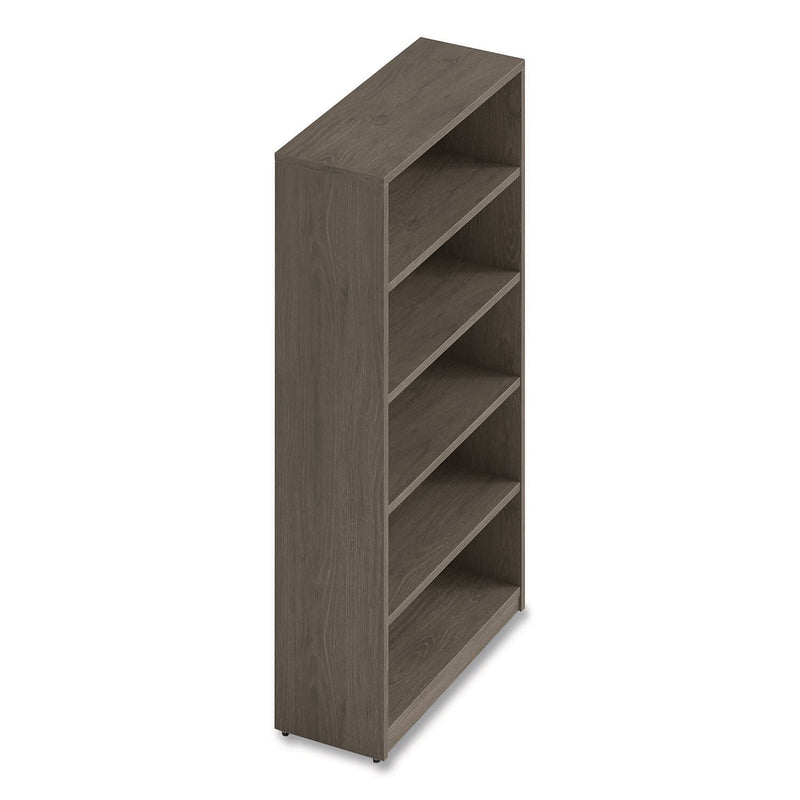 Alera Seville 65" 5-Shelf Bookcase with Adjustable Shelves, Walnut Melamine (AE1NNN-B36651 TOM)