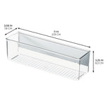 iDESIGN Magnetic Medium Plastic Storage Bin, 3.25" x 3"x 11", Clear, 2/Pack (28035M2)