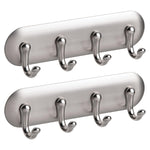 iDESIGN Wall Rack, Brushed Nickel, ABS, 2/Pack (28038M2)
