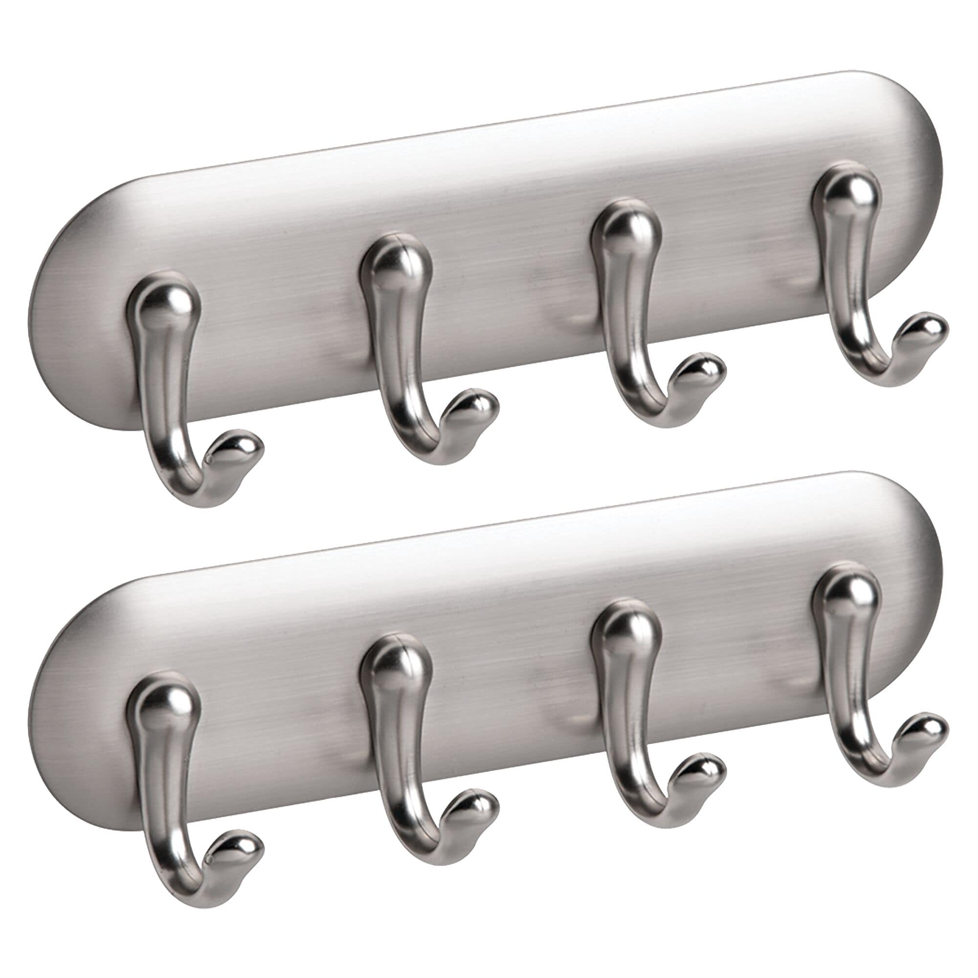 iDESIGN Wall Rack, Brushed Nickel, ABS, 2/Pack (28038M2)