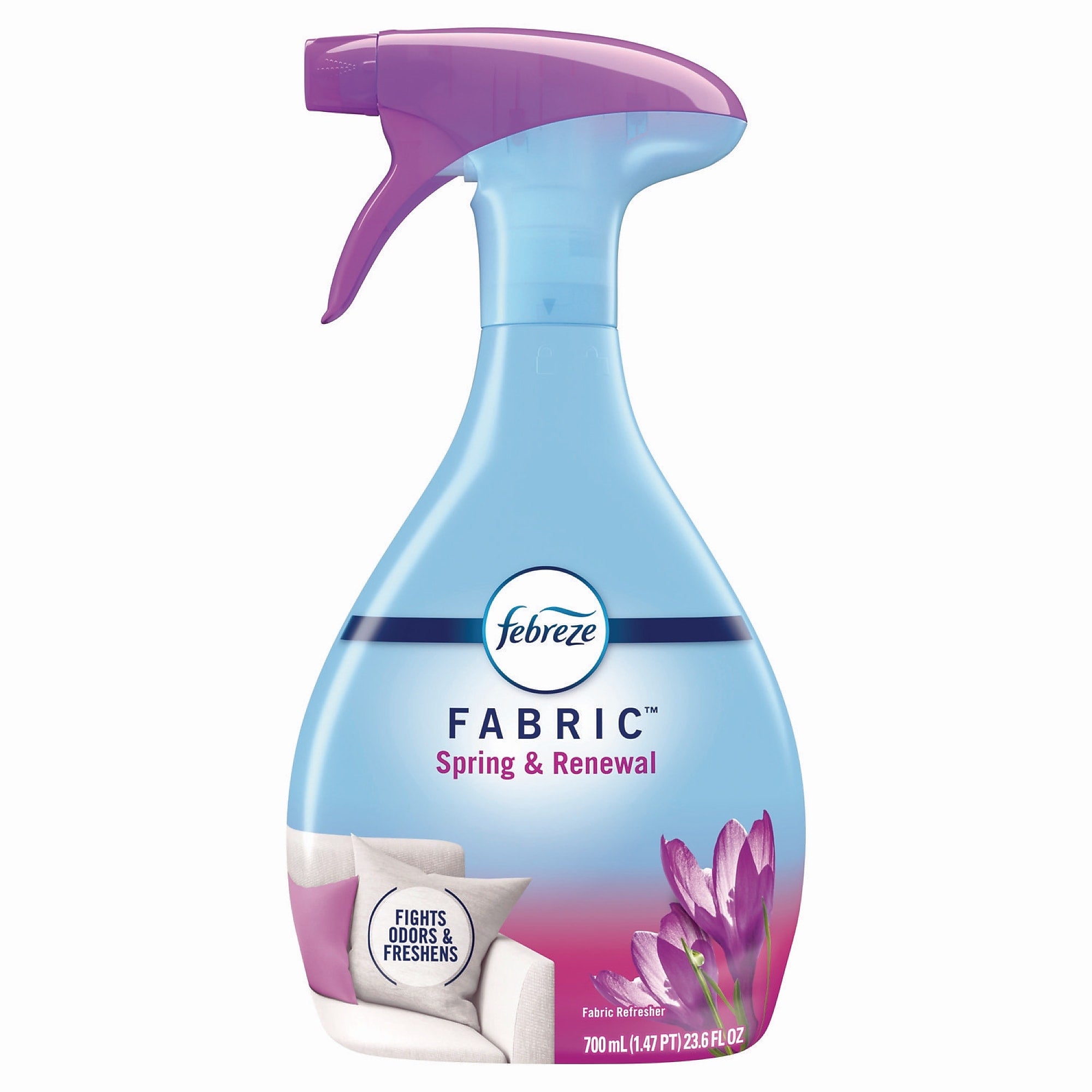 Febreze FABRIC Refresher/Odor Eliminator, Spring and Renewal, 23.6 oz Spray Bottle, 4/Carton