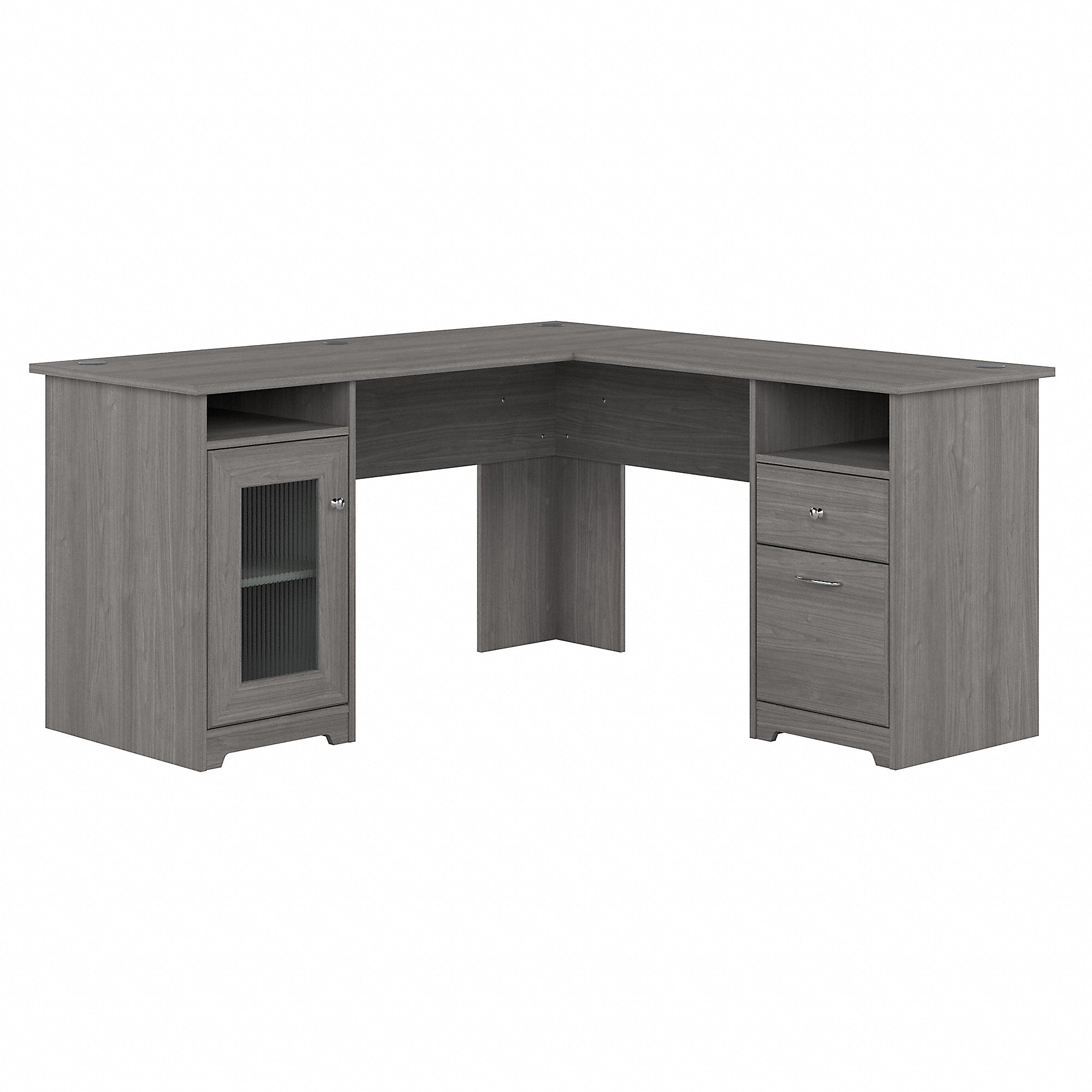 Bush Furniture Cabot 60"W Wood L-Shaped Computer Desk, Modern Gray (WC31330K)