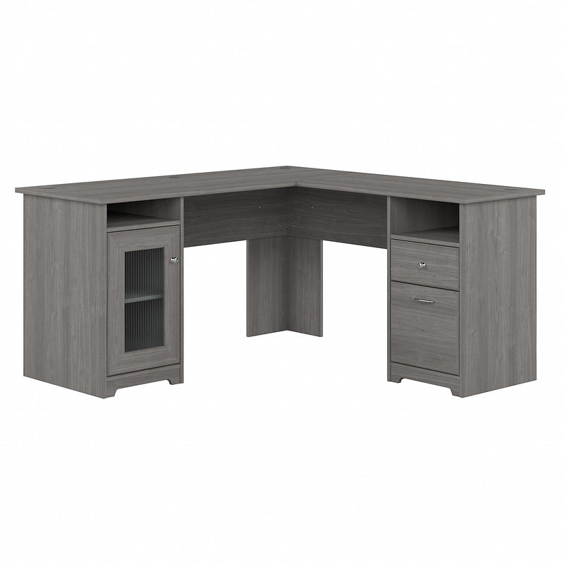 Bush Furniture Cabot 60"W Wood L-Shaped Computer Desk, Modern Gray (WC31330K)