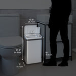 iTouchless Stainless Steel Bathroom Sensor Trash Can with AbsorbX Odor Control System and Fragrance, Silver, 4 Gal. (MT04SS)