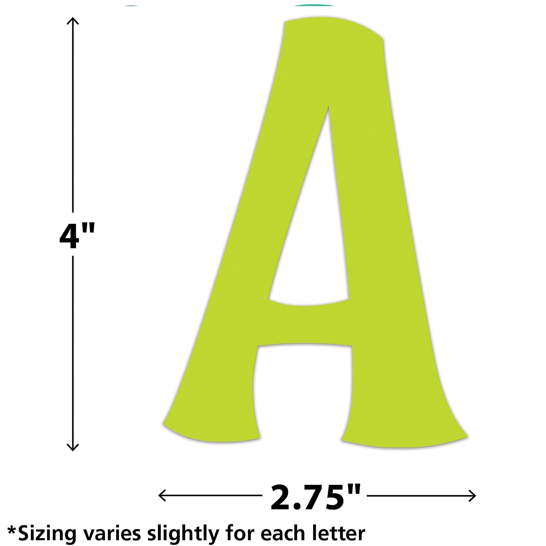 Teacher Created Resources Colorful Wild Whimsy 4" Self-Adhesive Letters and Numbers, Multicolored, 222/Pack (TCR9645)