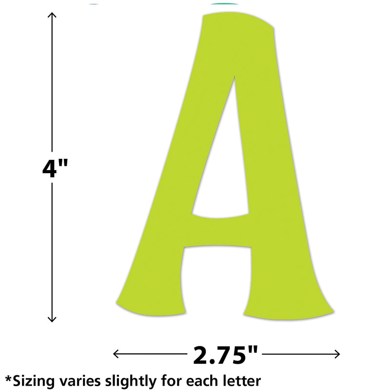 Teacher Created Resources Colorful Wild Whimsy 4" Self-Adhesive Letters and Numbers, Multicolored, 222/Pack (TCR9645)