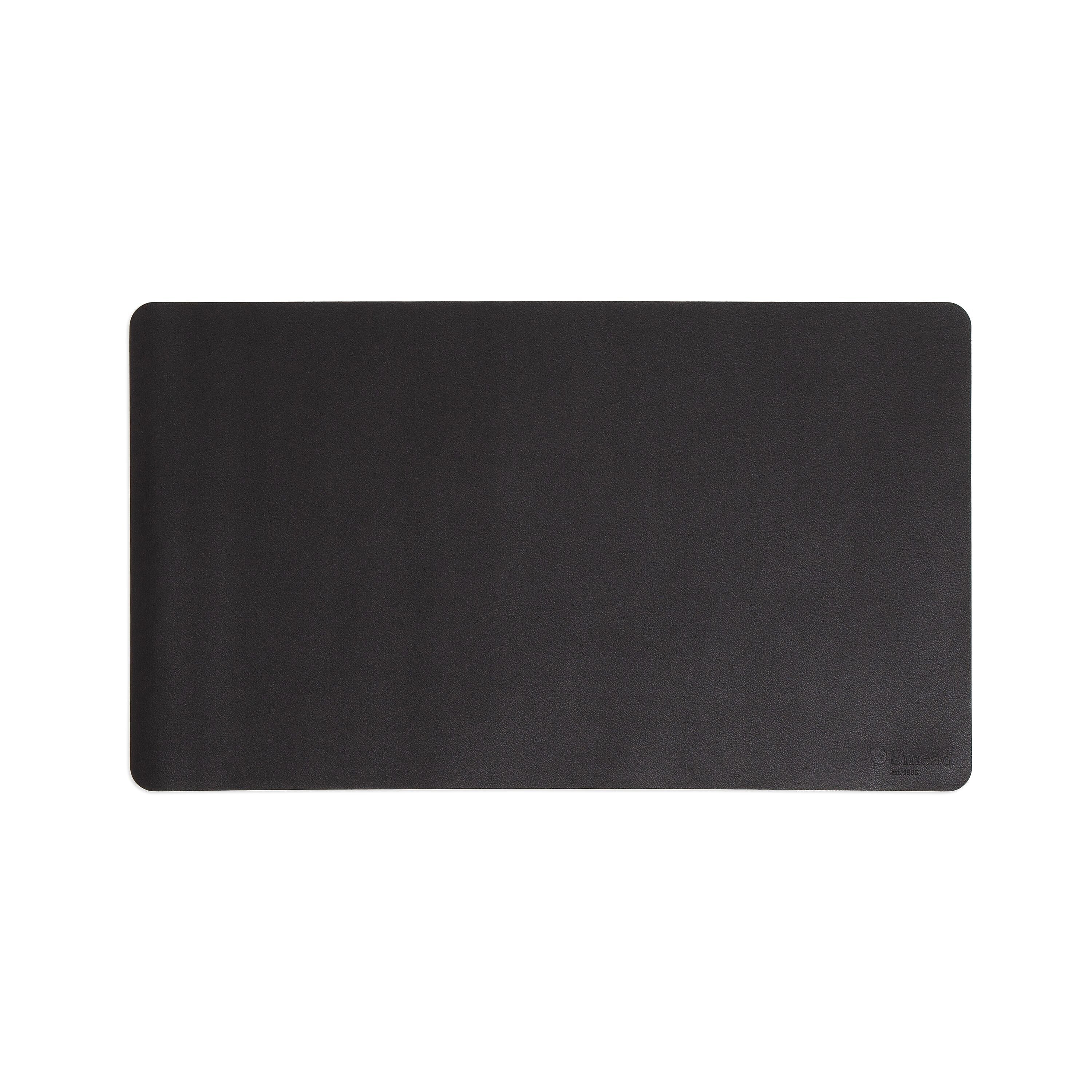 Smead Small Vegan Leather Anti-Slip Desk Pad, 23.6" x 13.7", Charcoal (64838)