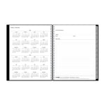 2025-2026 Blue Sky Enterprise 8.5" x 11" Academic Year Weekly & Monthly Planner, Plastic Cover, Black (130609-A26)