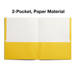 Staples Smooth 2-Pocket Paper Folder, Yellow, 25/Box (27538-CC)