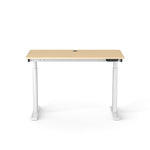 VersaDesk PowerLift 48"W Electric Rectangular Adjustable Standing Desk, Maple/White (PLSDR4824-WM-APP)