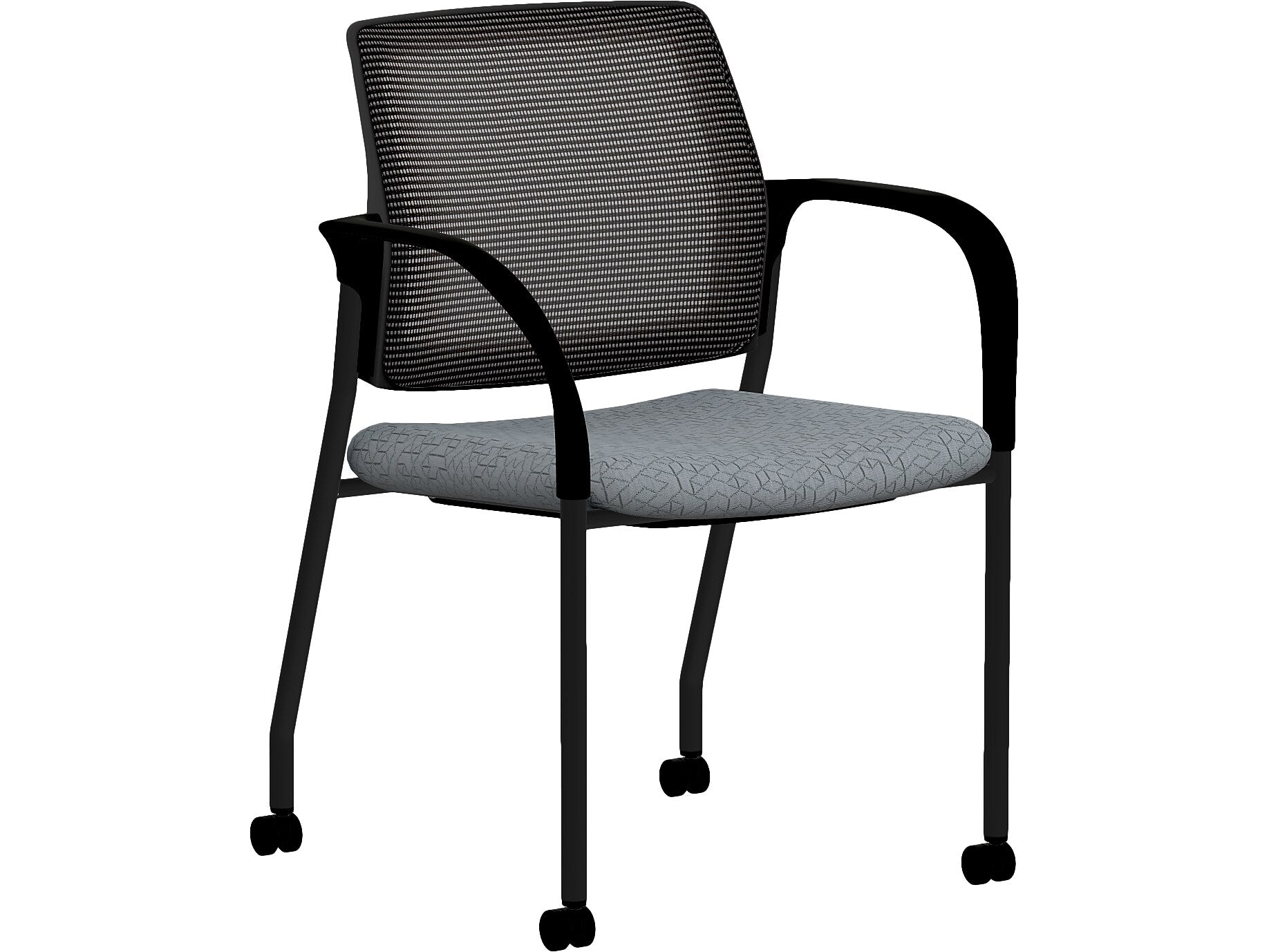 HON Ignition Fabric/Mesh Multipurpose Stacking Chair, Basalt/Black (HIGS6.F.H.IM.APX25.T)