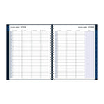 2026 Blue Sky Passages 8.5" x 11" Calendar Year Weekly & Monthly Planner, Faux Leather Cover, Navy (148658-26)