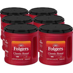 Folgers Classic Roast Ground Coffee, Medium Roast, 25.9 oz., 6/Carton (2550030407CT)