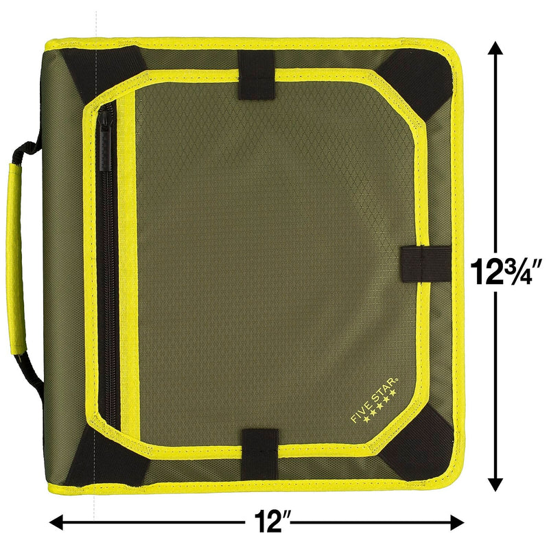 Five Star 2" 3-Ring Zipper Binders, D-Ring, Assorted Colors (29052)