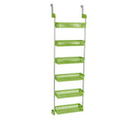 Household Essentials OTD 6-Shelf Hanging Storage Rack, 57" x 19.25" x 6.25", Green (2151-1)