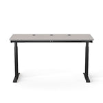VersaDesk PowerLift 60"W Electric Rectangular Adjustable Standing Desk, Gray/Black (PLSDR6024-BG-APP)