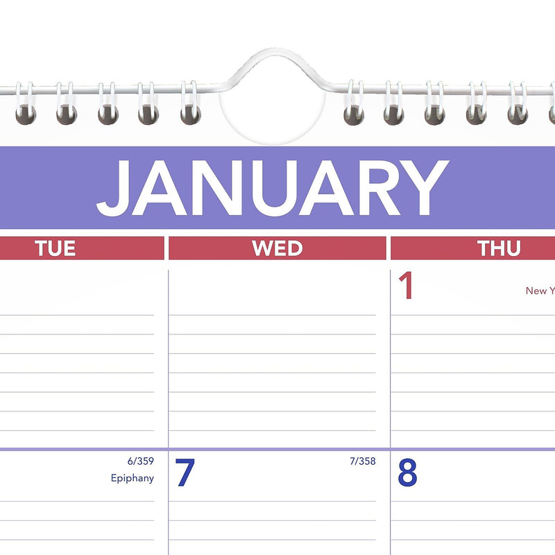 2026 AT-A-GLANCE 15" x 12" Monthly Wall Calendar, White/Purple (PM8-28-26)