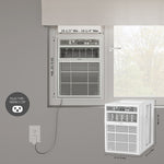 Durastar 115-Volt 10000 BTU 10000 (BTU DOE) Window Air Conditioner with Remote, White (DRCAC101XNA1)