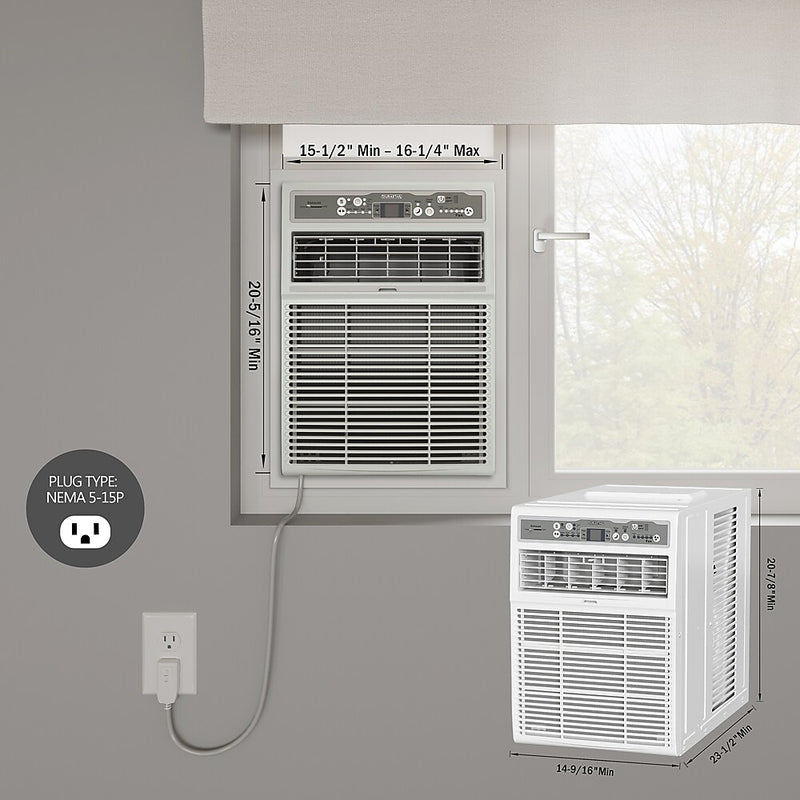 Durastar 115-Volt 10000 BTU 10000 (BTU DOE) Window Air Conditioner with Remote, White (DRCAC101XNA1)