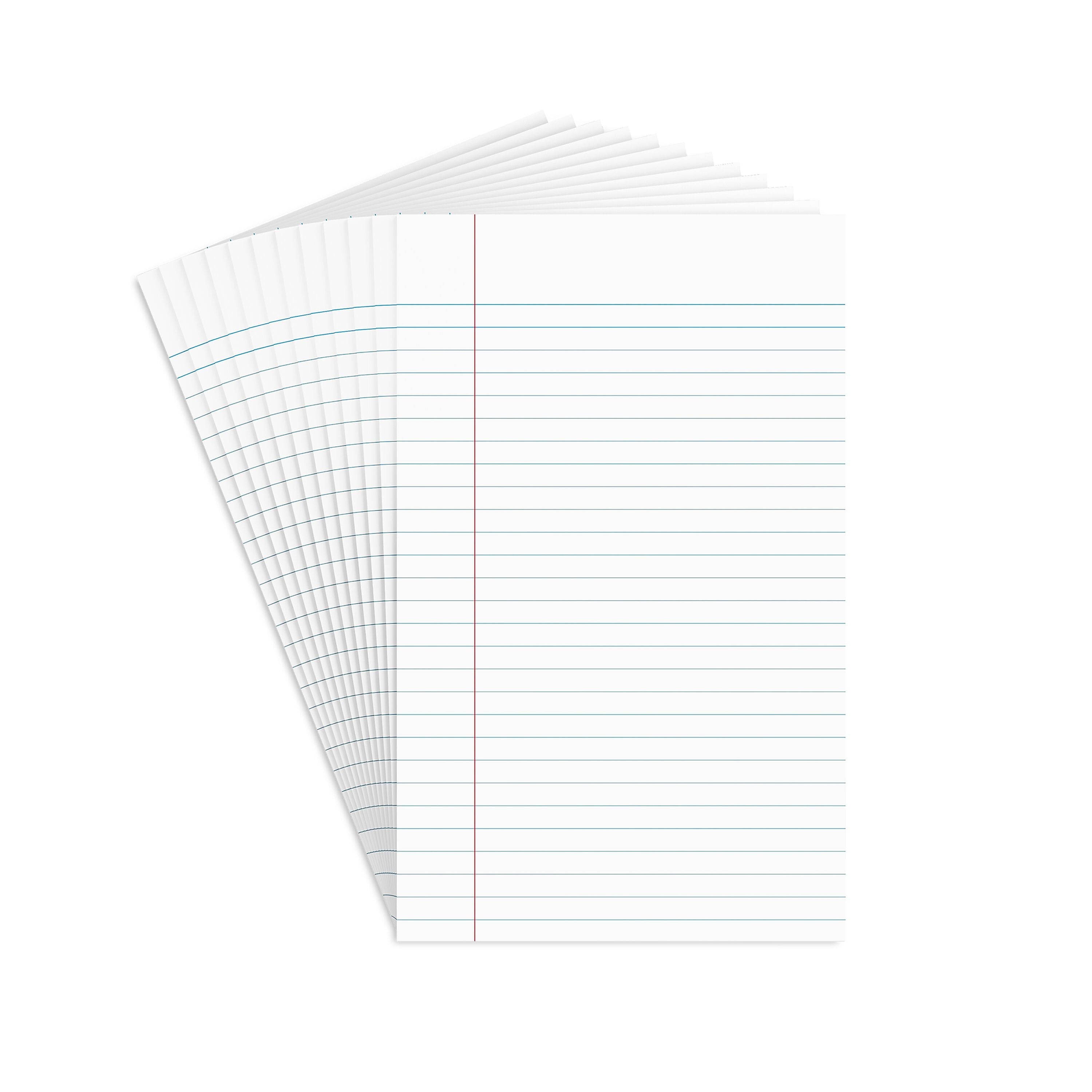 Staples Notepads, 5" x 8", Narrow Ruled, White, 50 Sheets/Pad, Dozen Pads/Pack (ST57330)