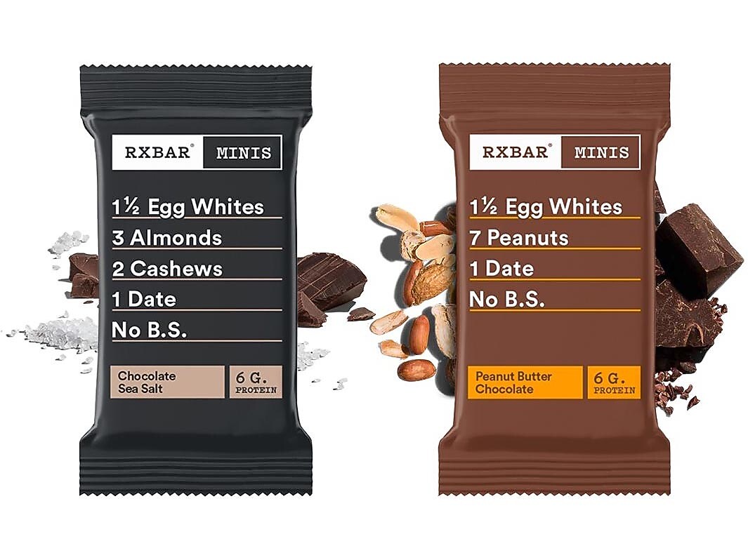 RX Bar Minis Protein Bars, Chocolate Sea Salt/Peanut Butter Chocolate, 0.9 oz., 8 Bars/Box (19390800190)