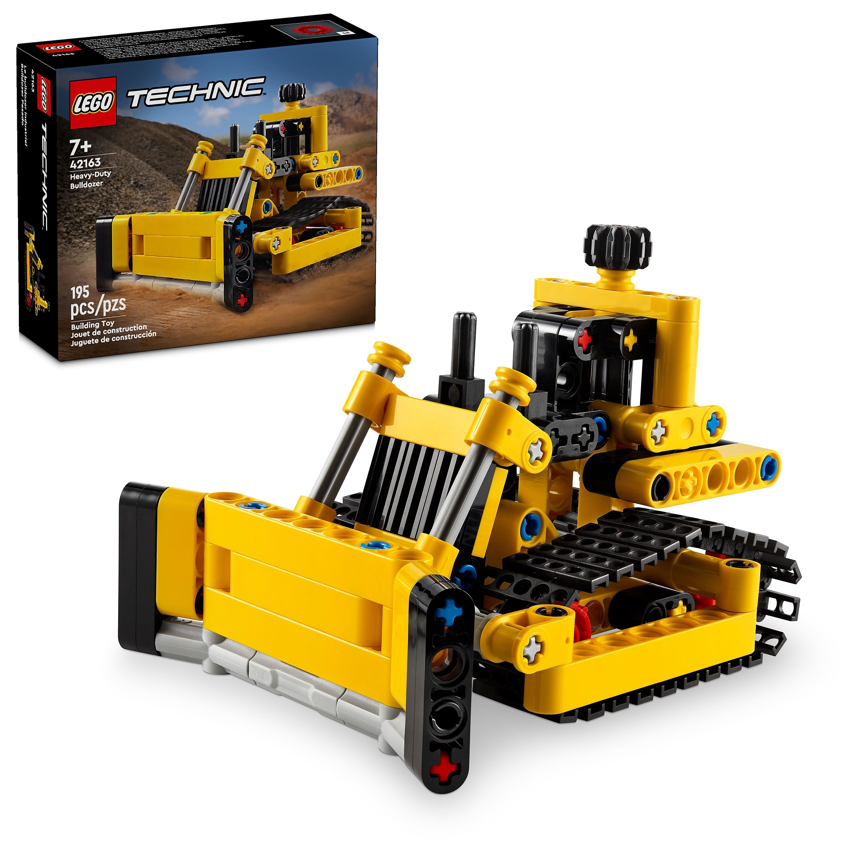 LEGO Technic Heavy-Duty Bulldozer, 195 Pieces (42163)