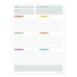 TF Publishing WeeklyTask Pad 6" x 8" Weekly Planner, Paperboard Cover, Multicolored (99-6777)