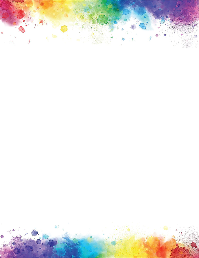 Great Papers Rainbow Burst Everyday Letterhead, Multicolored, 50 Sheets/Pack (2025014)