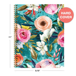 Global Printed Products 1-Subject Notebooks, 8.5"x11", College Ruled, 120 Sheets, Floral, 3/Pack (GPP-0104-A)