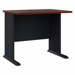 Bush Business Furniture Cubix 36"W Desk, Hansen Cherry/Galaxy (WC90436A)